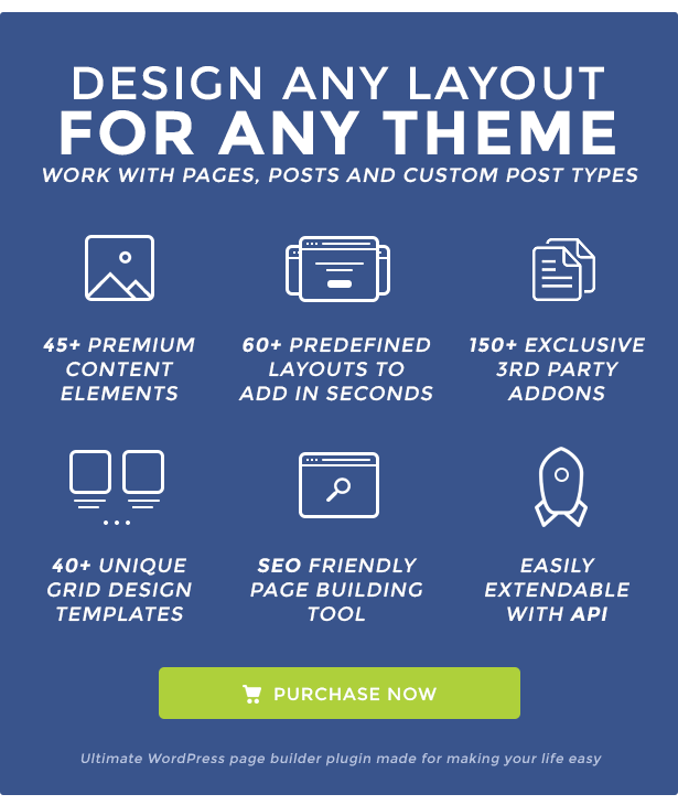 Ultimate WordPress Page Builder plugin made for making your life easy